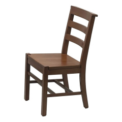 Bent leg traditional chair wood seat