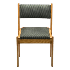 Upholstered back and seat front view