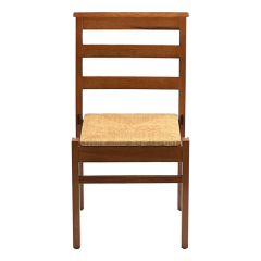 Traditional stacker chair, front view