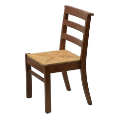 Traditional stacker chair, side view