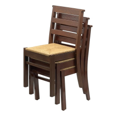 Traditional stacker chair, stacked