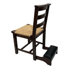 Traditional Church Chair attached folding kneeler